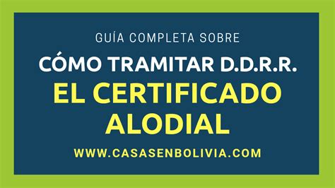 El Certificado Alodial en Bolivia Pasos Requisitos Guía Completa