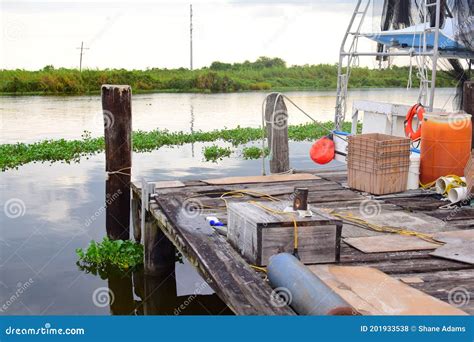 Bayou Lafourche Scenery stock photo. Image of wharf - 201933538