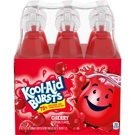 Kool Aid Bursts Cherry Artificially Flavored Soft Drink 6 Ct Pack 6