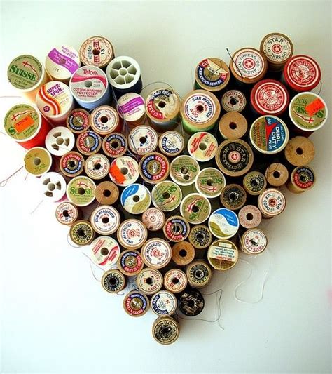 Spool Heart By Wendybg Craft Room Decor Sewing Crafts Valentines Diy