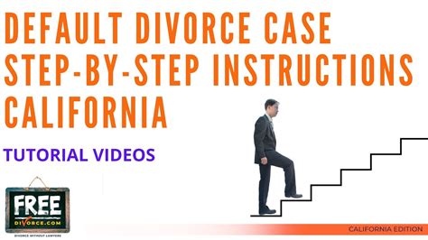 Default Divorce Case In California Step By Step Instructions Video