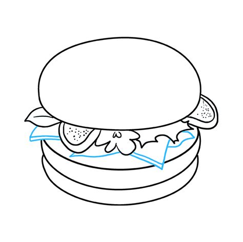 how to draw a burger really easy drawing tutorial
