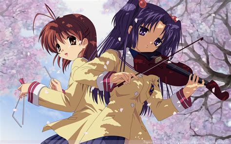 papel de parede para celular clannad kotomi ichinose kyou fujibayashi nagisa furukawa ryo