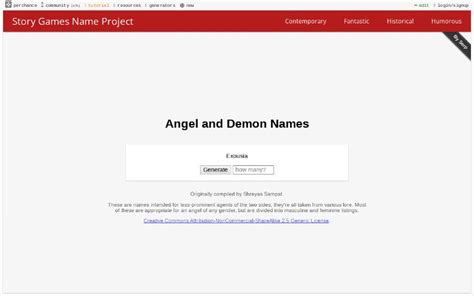 Angel And Demon Names ― Perchance Generator
