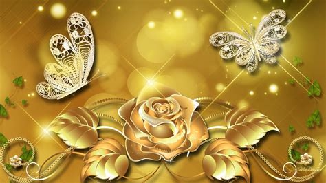 Golden Rose Wallpapers On Wallpaperdog