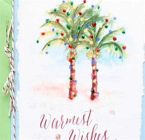 Here are the most different ideas for you to use for christmas tree decorations this year. Handmade Palm Trees Christmas Card | Super Unique Wedding ...