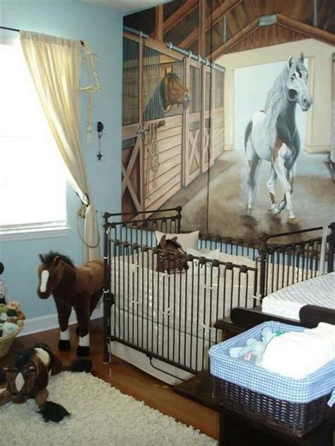 horse themed childrens roomnursery   country