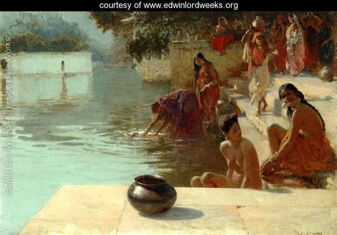 Bathing Place Ghat Of Women Udaipur Rajasthan Old Indian Arts