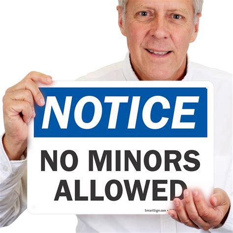 No Minors Allowed Osha Notice Dispensary Supply Sign Sku S 5130