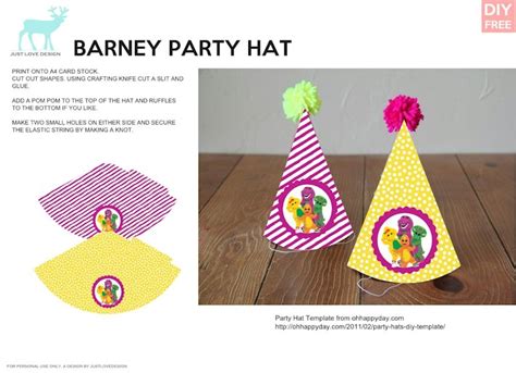 Justlovedesign Free Diy Barney Party Stuff I Created These For My