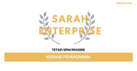 Jawatan kosong ktmd terkini bulan oktober 2014 untuk pemandu dan kerani. Jawatan Kosong Terkini Sarah Enterprise ~ Kerani Pemasaran ...