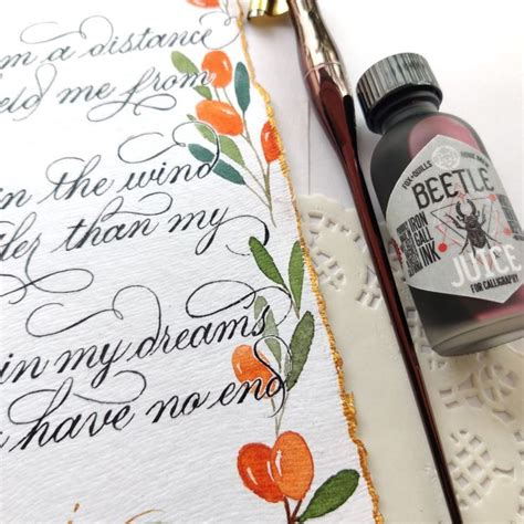 Gorgeous Flourished Poem Unique Items Products Copperplate