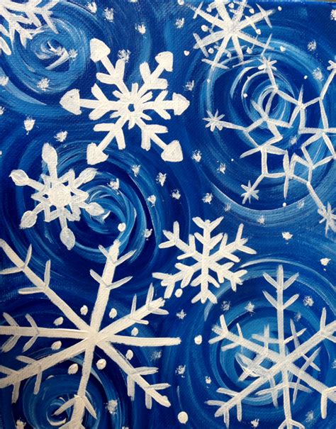 The Snowflake Blues Painting Snowflakes Christmas Paintings