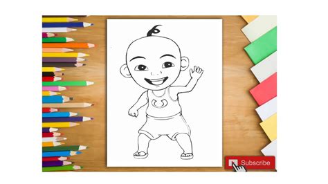 How To Draw Upin Ipin For Kids Learning And Coloring Upin Dan Ipin Youtube