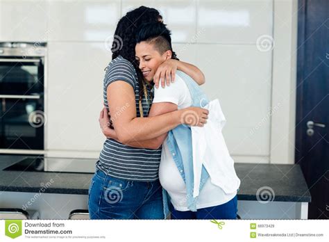 Lesbian Couple Embracing Each Other Stock Image Image Of Hair Lifestyle 66973429