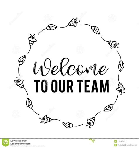 Sports team work soccer team building success brother in law leadership leaders commitment collaboration confidence excellence performance coaches and coaching funny facebook status. Welcome To Our Teame Text Flower Wreath, Hand Drawn Laurel ...