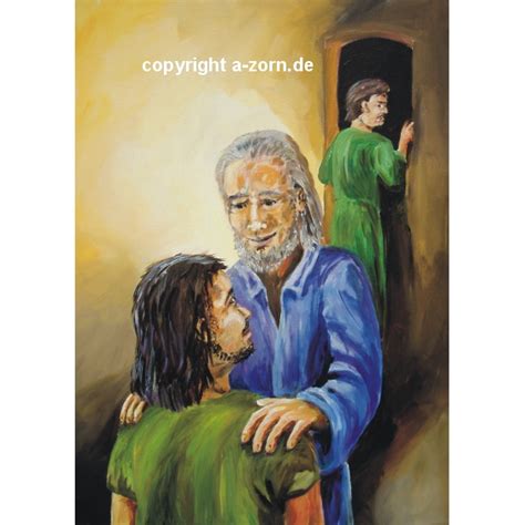 Drucke diese schöne malvorlage kostenlos herunter bibelgeschichte verlorener sohn. Postkarte "der verlorene Sohn" | Postkarten mit Herz