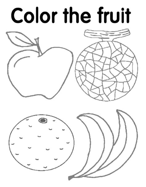 Colour The Picture Worksheet For Nursery