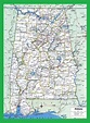 Alabama Large Highway Map | Alabama-city-county-political ...