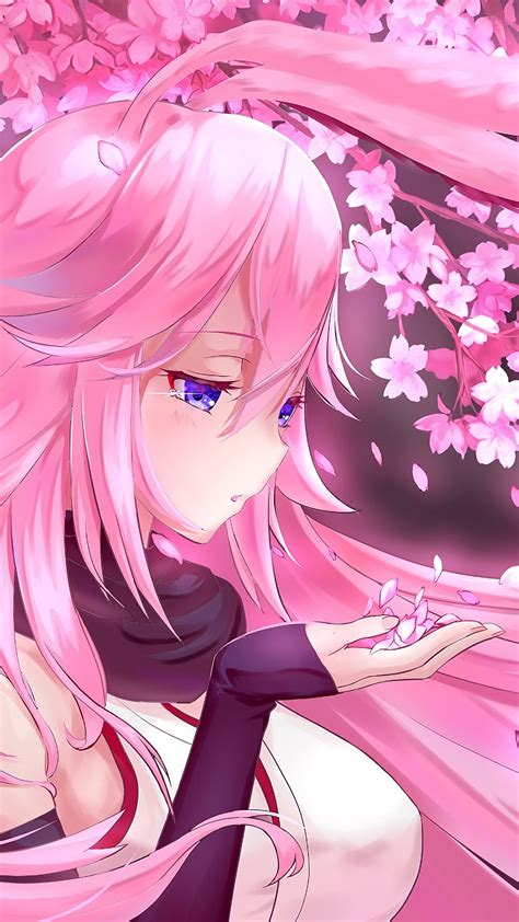 328206 Anime Girl Cherry Blossom Pink Hair Honkai Impact 3rd Yae