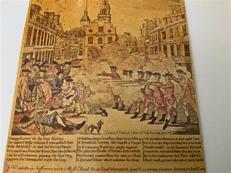 Paul Revere Boston Massacre Engraving Rare Art Postcard Etsy