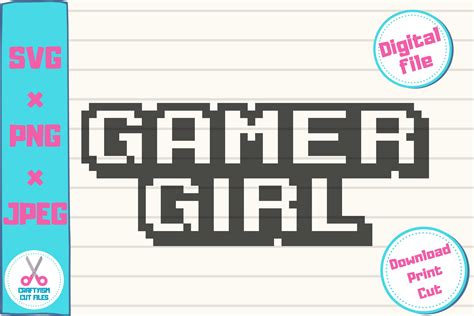 Gamer Girl Svg Gaming Svg Video Game 80s Teenage Svg Cut