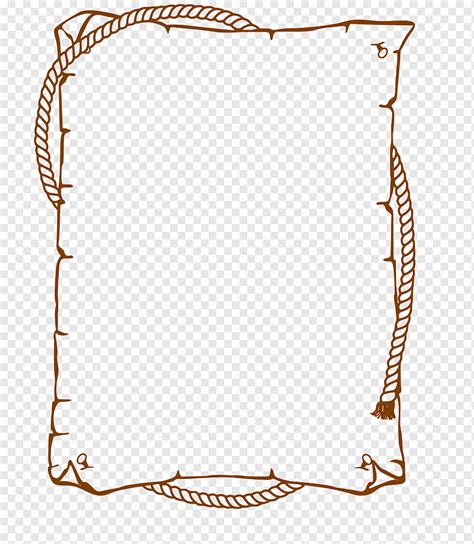 Rope Frame Border Cowboy Rectangle Png Pngwing