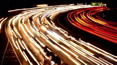 Time Lapse Of Busy Freeway Traffic At Night 4k 1 By Mountairyfilms