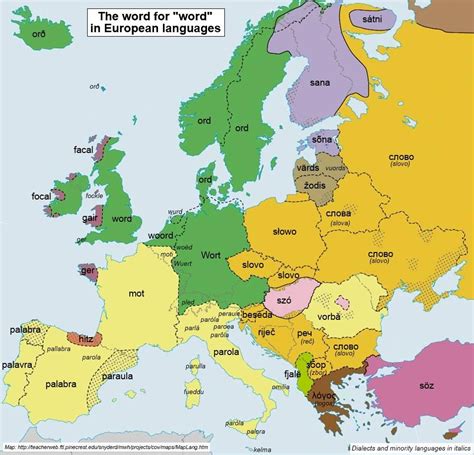 European Word Map Prior Probability
