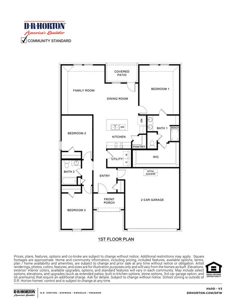 Floor Plan in Winchester Crossing | Princeton, TX | D.R. Horton