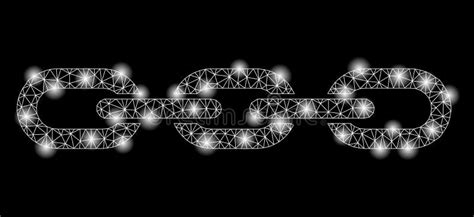 Flare Mesh 2d Chain With Flare Spots Stock Vector Illustration Of