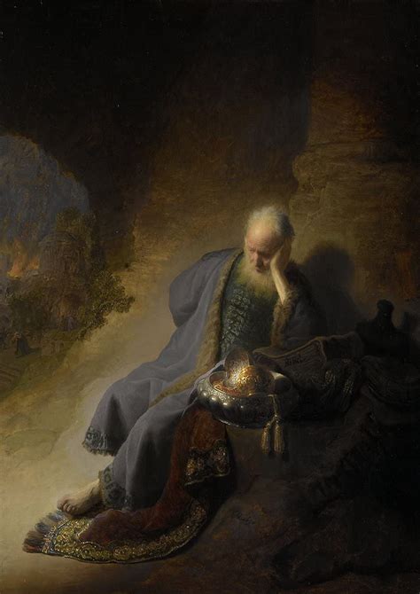 Rembrandt Jeremiah Lamenting The Destruction Of Jerusalem Fine Art