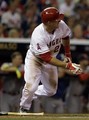 American Leagues Mike Trout Of The Los Angeles Angels Hits An Rbi