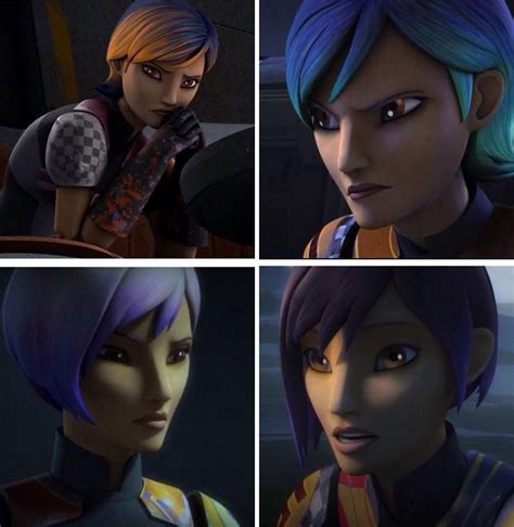 The Many Hairstyles Of Sabine Star Wars Canon Star Wars Memes Star Wars Ahsoka