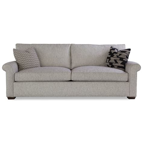 Huntington House Plush Customizable Two Cushion Sofa With Rolled Arms