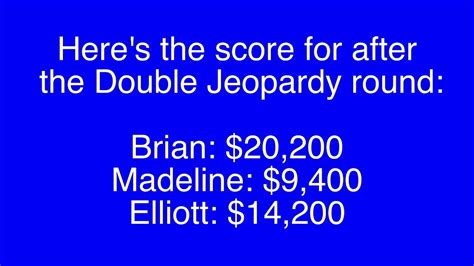 Jeopardy Recap