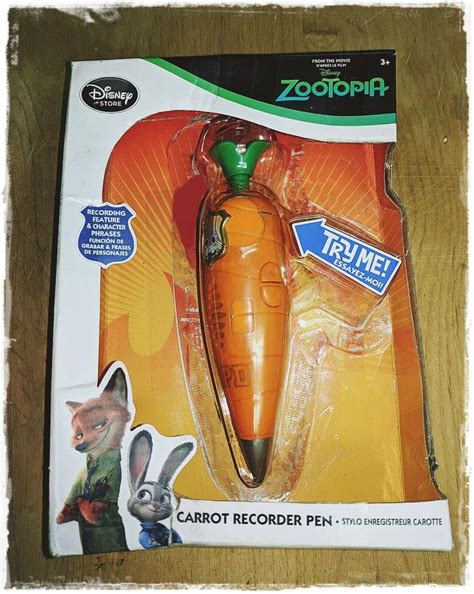 Disney Store Zootopia Judy Hopps Carrot Recorder Pen Toy New Comes Wit