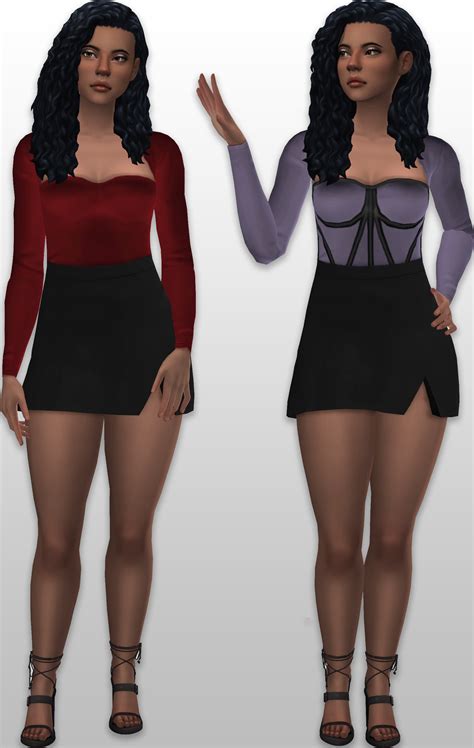 A Couple Of Tops From Cubersims Recolored And Given A Velvet Texture