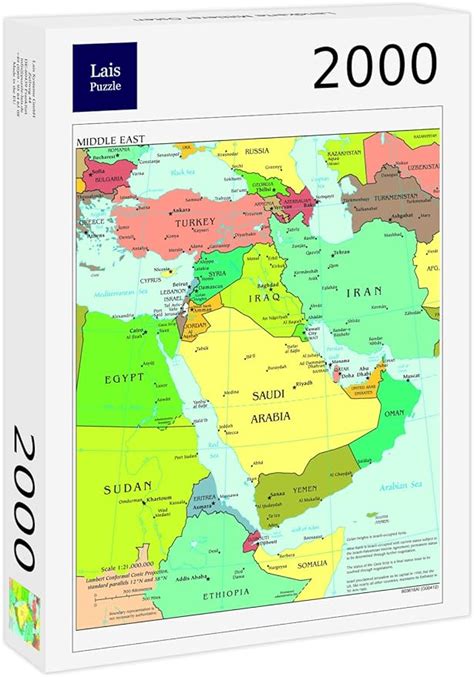 Lais Jigsaw Puzzle Map Of The Middle East 2000 Pieces Uk