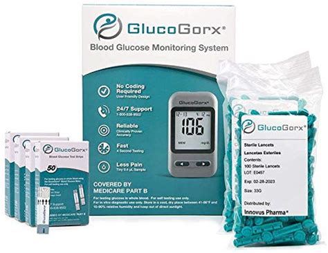 GlucoGorx Blood Glucose Diabetes Testing Kit Blood Test Strips
