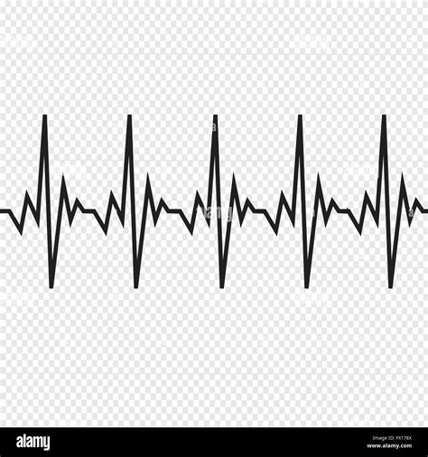 Los Latidos Del Corazón Electrocardiograma Realizado Icono Imagen