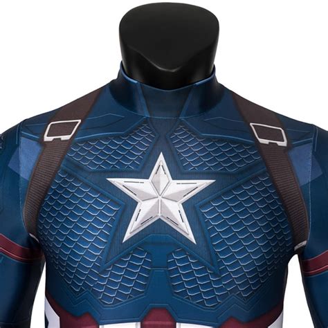 Captain America Jumpsuit Avengers 4 Endgame Steve Rogers Cosplay