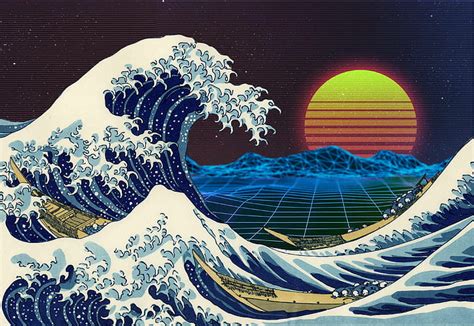 Aesthetic Ocean Waves Anime Wallpaper Largest Wallpaper Portal