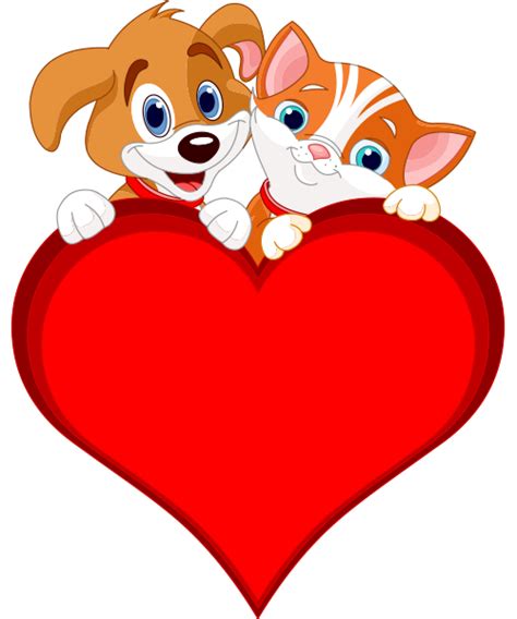 Love Is A Top Priority For This Critter Couple Dog Clip Art Cartoon