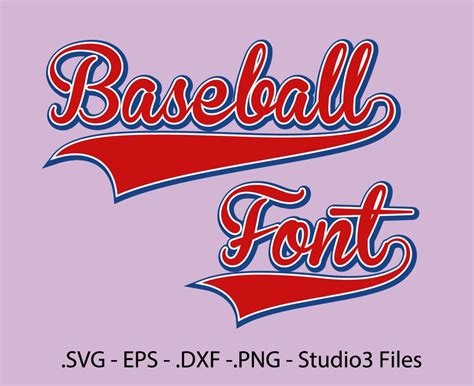 Baseball Font Vectors Alphabet Cutting Files Eps Svg Etsy