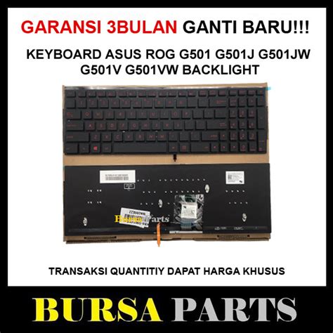 Jual Keyboard Asus Rog G501 G501j G501jw G501v G501vw Black Backlight