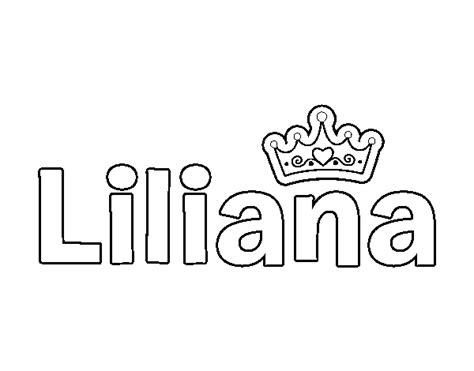 Dibujo De Nombre Liliana Para Colorear