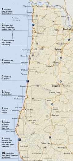 Highway 101 Map Oregon Coast Travel The Ways To Get There Bucket