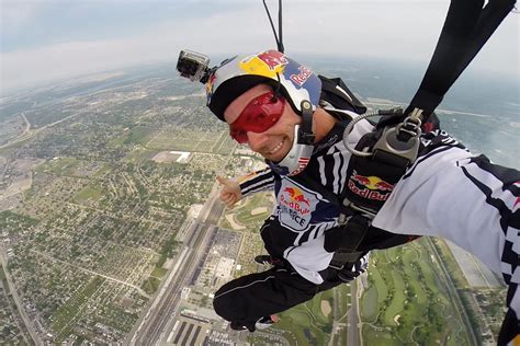 Fuel up to #boostfocussustain all that you do! Red Bull Air Force Pilots Skydive Into Indy 500