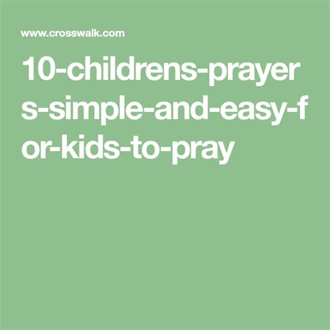 10 Childrens Prayers Simple And Easy For Kids To Pray Childrens